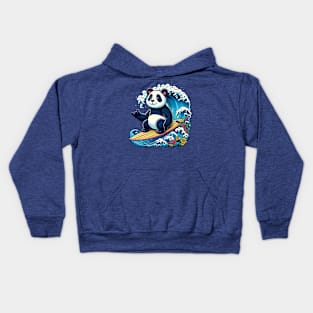 Surfing panda Kids Hoodie